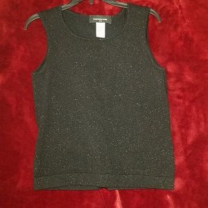 Black sleeveless top